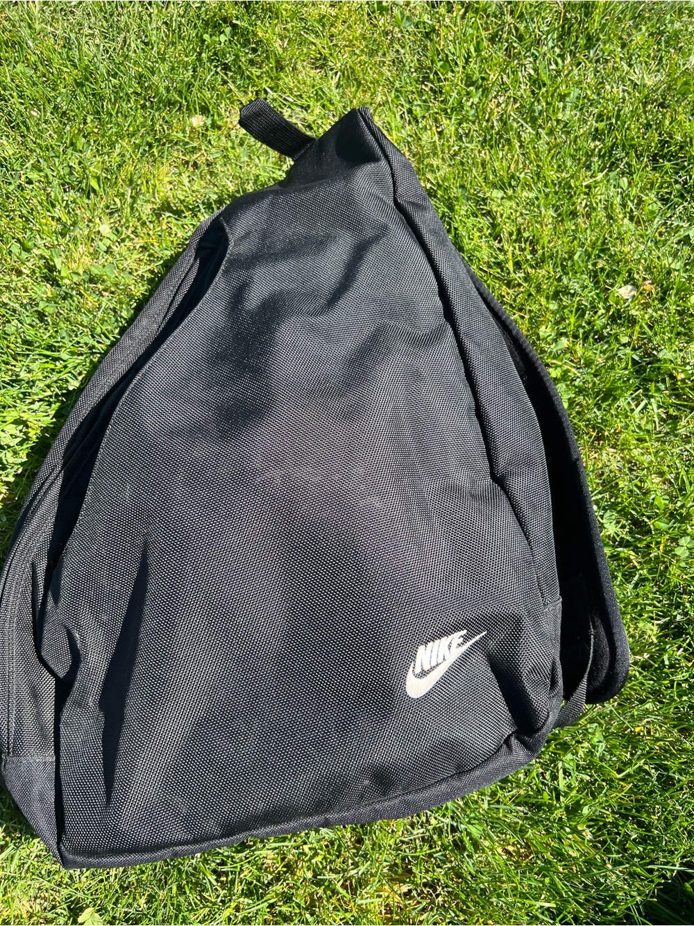 Nike Black Backpack with White Swoosh